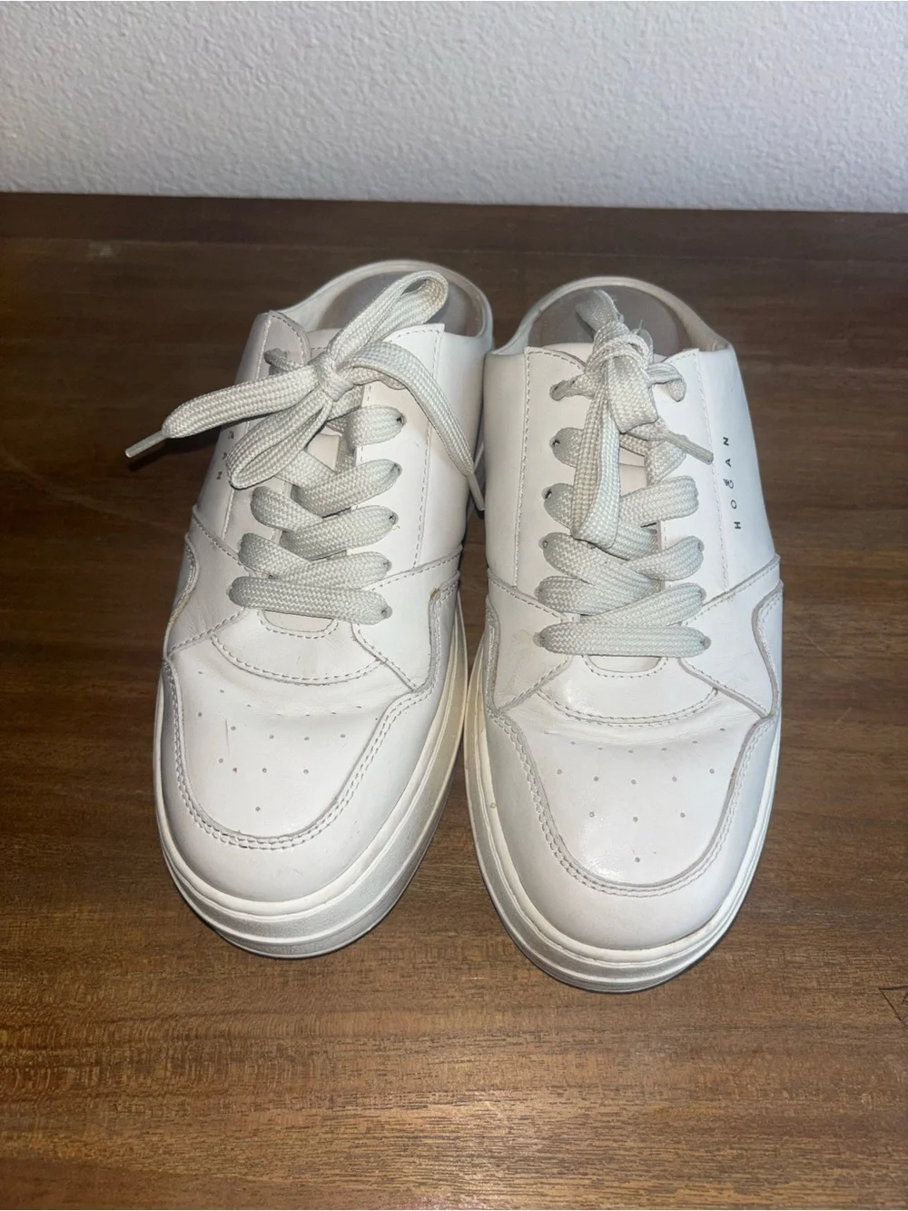 HOGAN Cream Platform Mule Sneaker 9.5 - Picture 3 of 6